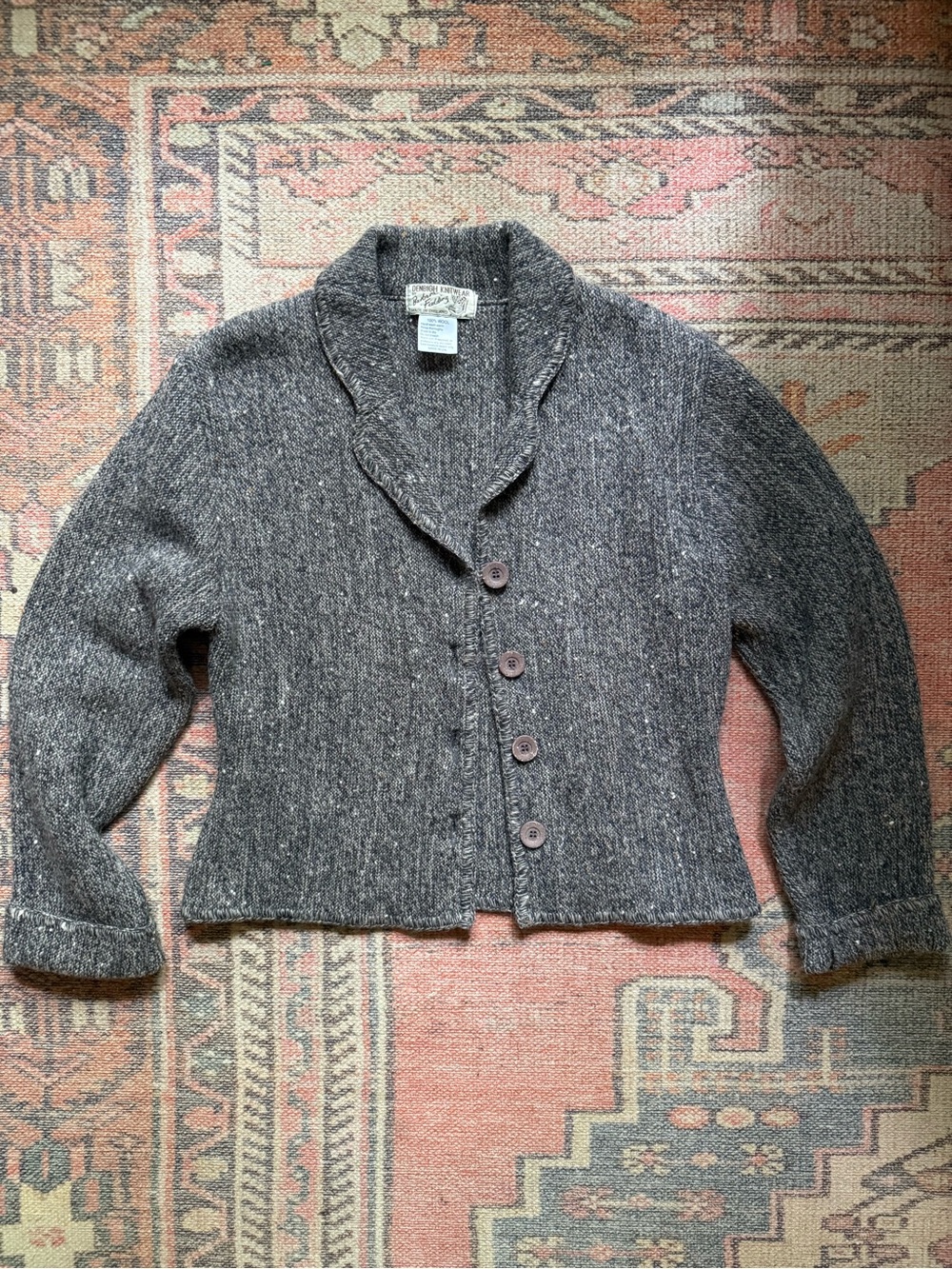 Vintage Denbigh Knitwear Barbara Fielding 100% Wool Cardigan | Made in England